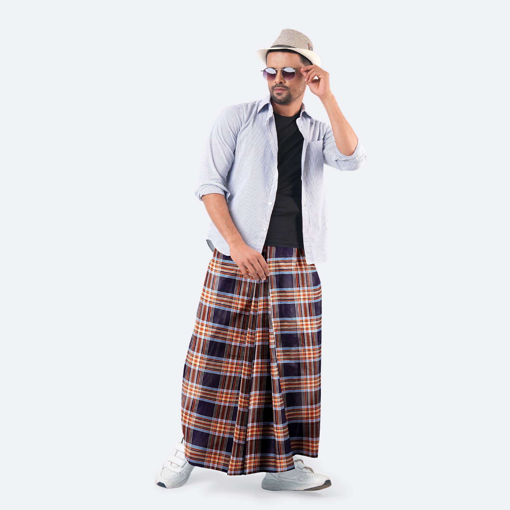 Men’s Everyday Wear Check Color Cotton Lungi - High Choice